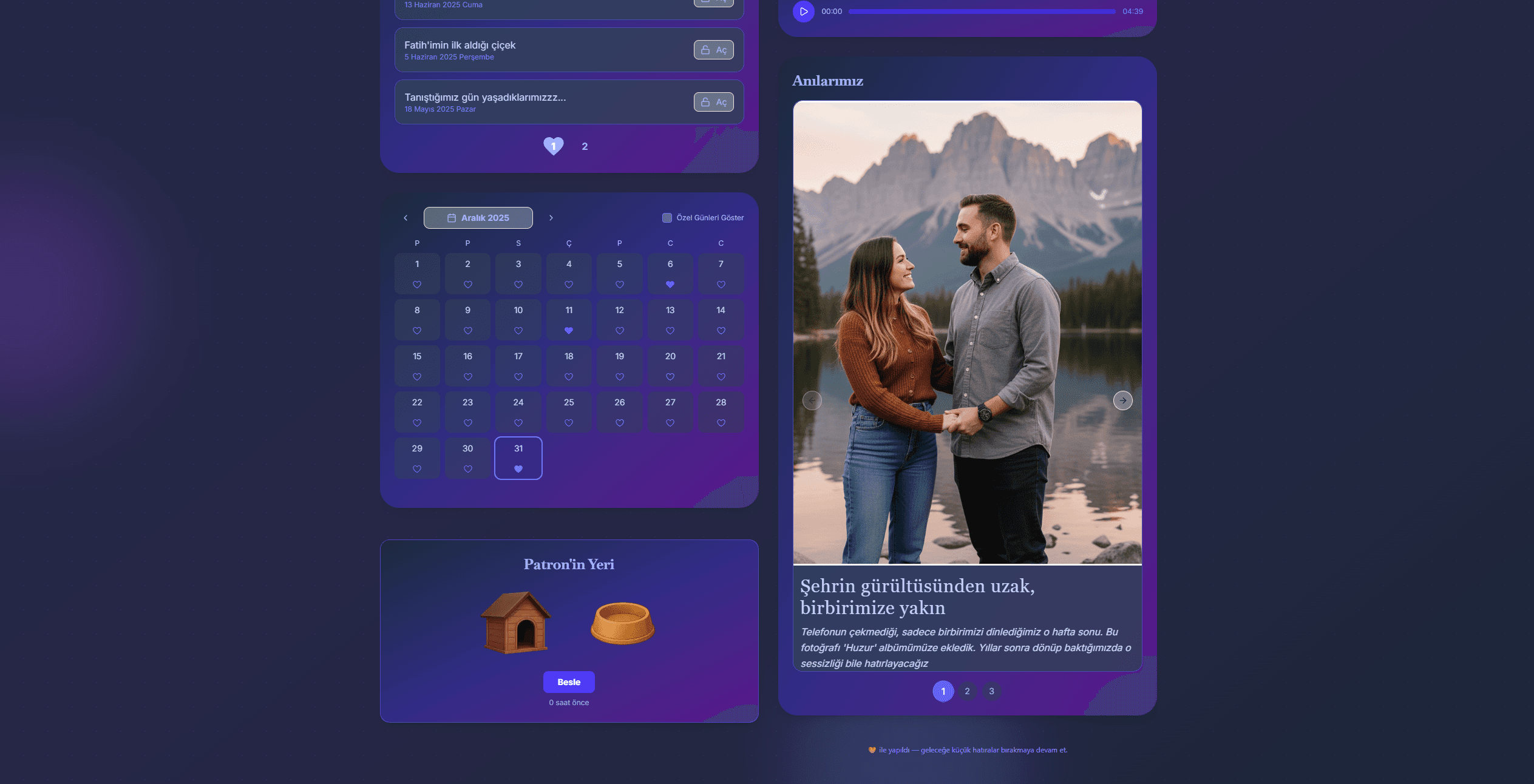 Sevgilinizle Dijital Anı Sitesi - Görsel 2